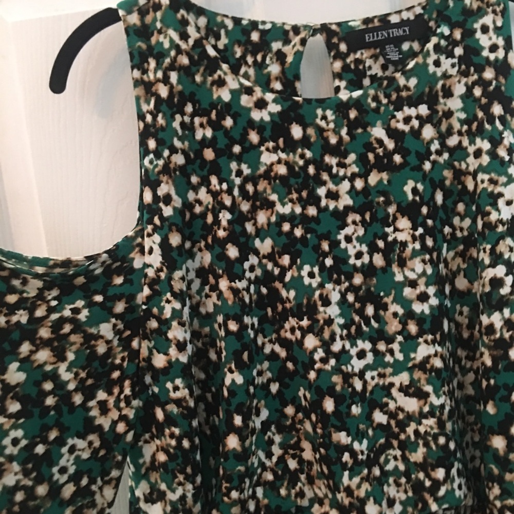 Cold shoulder floral maxi dress